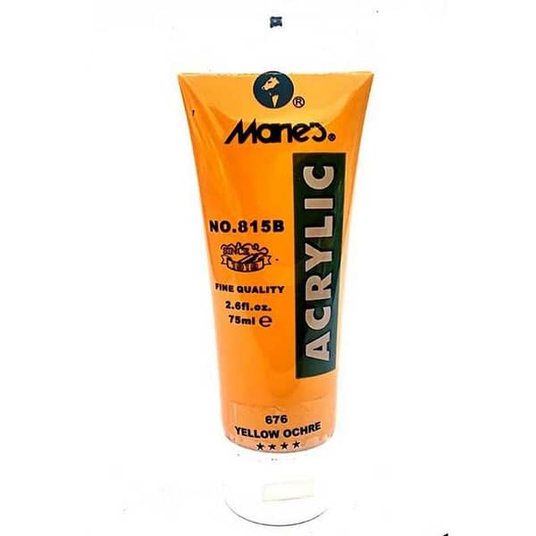 Marie's 75ml Acrylic Colors Paint Tubes-676 Yellow Ochre