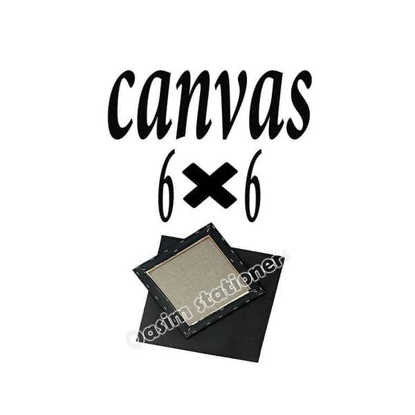 1 Piece Of 6X6 Inches Black Canvas For Painting - Canvas Board