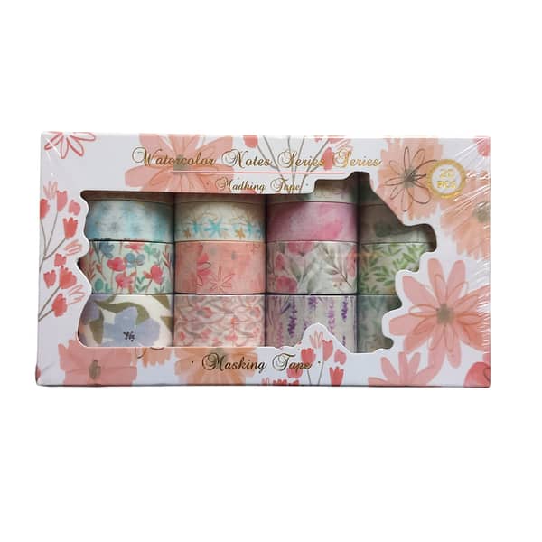 20 Rolls Washi Tapes, Decorative Masking Craft Tapes for DIY Art Crafts Projects, Scrapbook, Washi tape set, Decorative masking tape 2622D