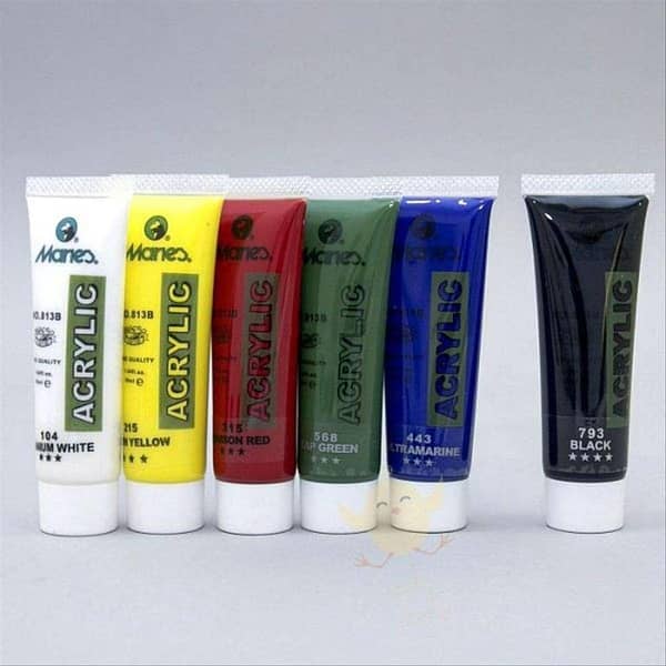 Pack of 6 Maries Acrylic Paints in 75 ml - Basic Colors