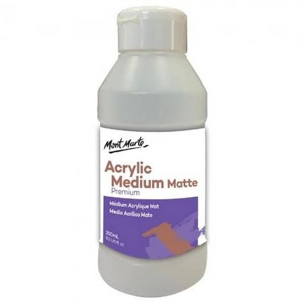 Mont Marte 250ml Matte Acrylic Medium