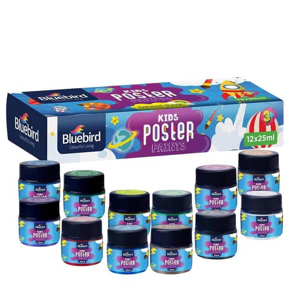 Bluebird Premium Poster Paints Set - Vibrant Colors for Stunning Artwork and Creative Projects