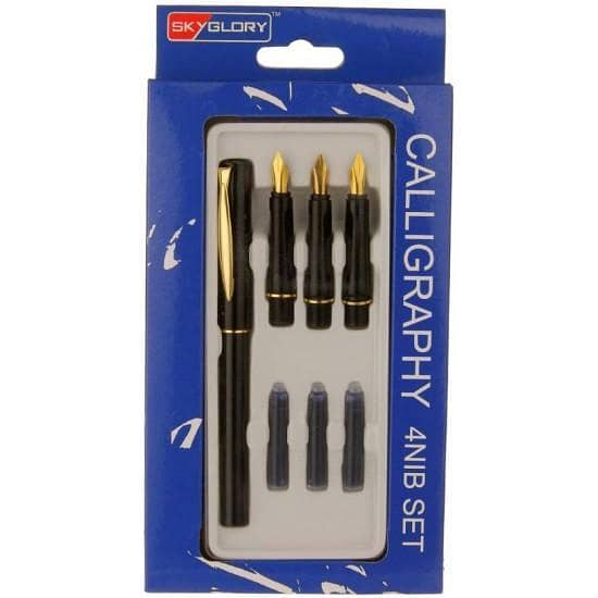 Sky Glory 4-Nib Calligraphy Ink Pen Set