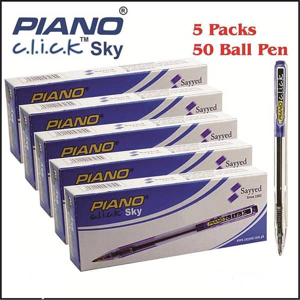 PIANO Click Sky Ball pen - Pack of 50Pcs