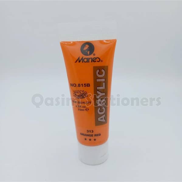 Marie's 75ml Acrylic Colors Paint Tubes-313 Orange Red