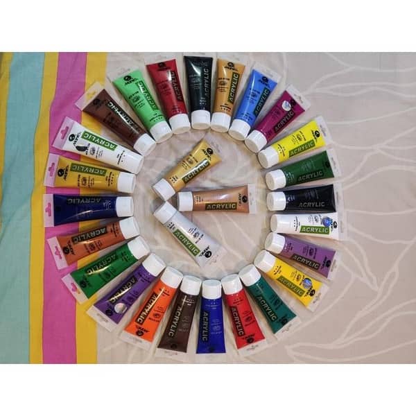 Marie's Acrylic Paints Big Tubes - 75 ml - Pack Of 12 Pcs