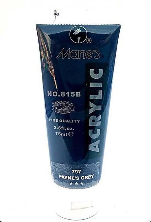 Marie's 75ml Acrylic Colors Paint Tubes-797 Payne's Grey