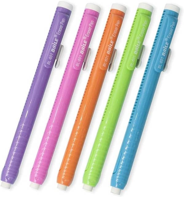 Baile Click Eraser Retractable Pen Shaped Eraser