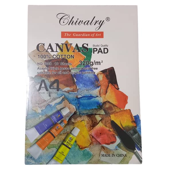 A4 A3 CHIVALRY ARTISTS CANVAS BOOK 100% Cotton Canvas Pad 280g/m