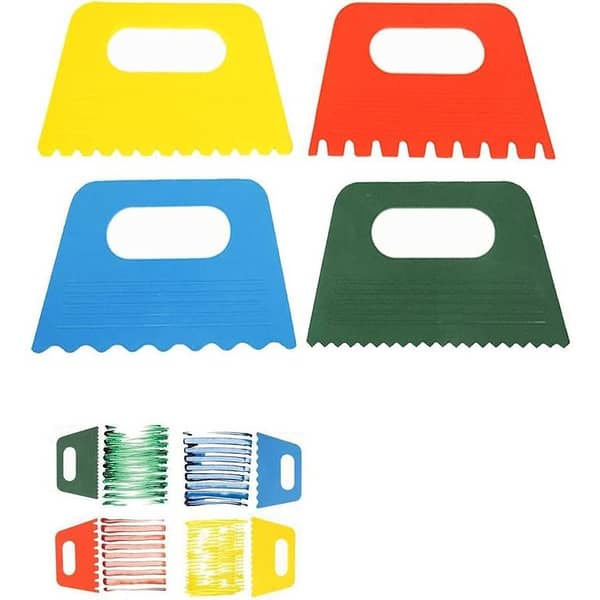 Plastic Paint Scrapers for Art DIY - Pack of 4