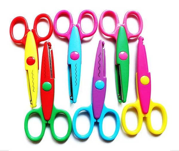 Pack of 6 - Pattern Zigzag Scissors Crafting Scissors with 6 Different Pattern
