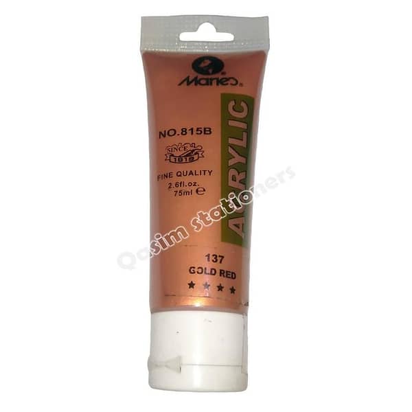 Marie's 75ml Acrylic Colors Paint Tubes-137 Gold Red