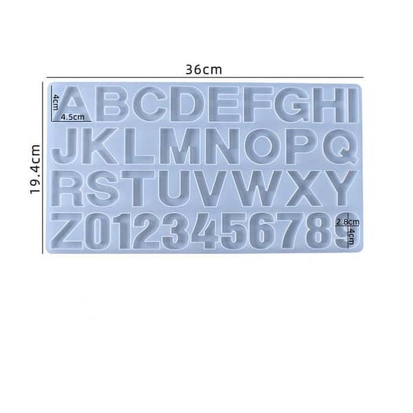 Diy Letter A To Z Alphabet & Number Silicone Molds For Crystal Epoxy Resin Digital Pendant Model Supplies 3D DIY Silicone Molds