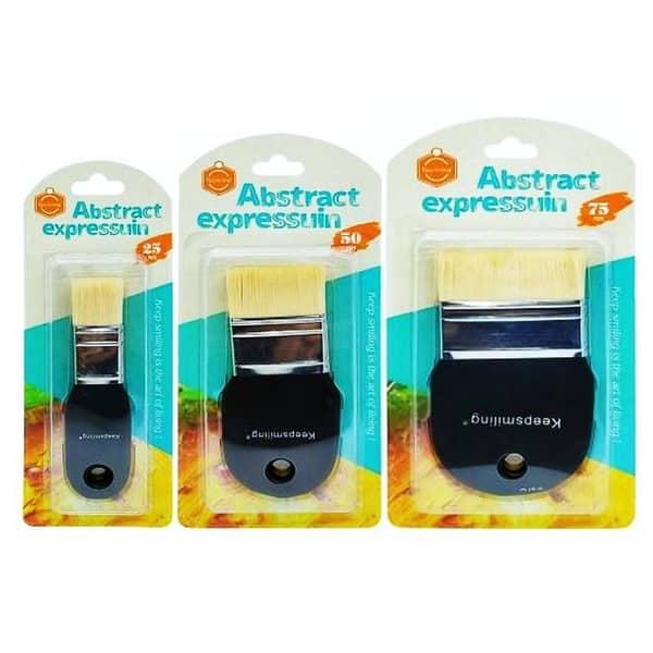 Keep Smiling Abstract Base Making Paint Brush Set In 25mm/ 50mm/ 75mm