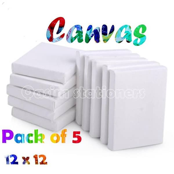 5 Pieces Of 12 X 12 Inches Canvas Boards For Painting