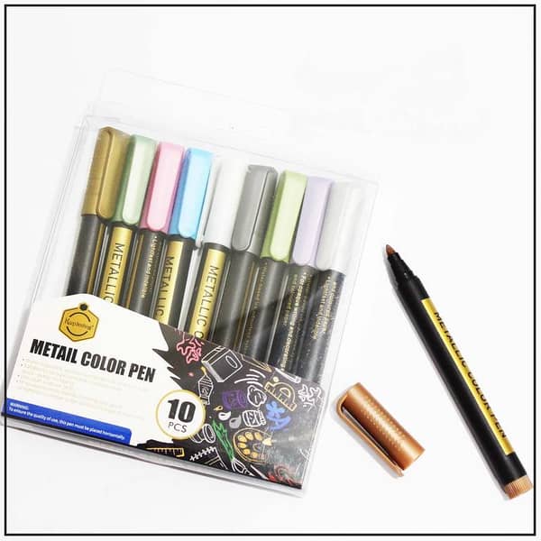 Metallic Paint Markers Pen Set Pack of 10