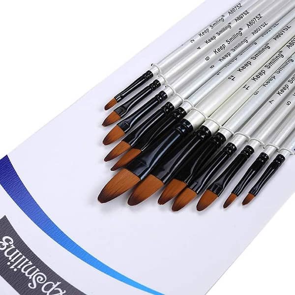 Artist Filbert Brushes Set For Painting, Pack of 12