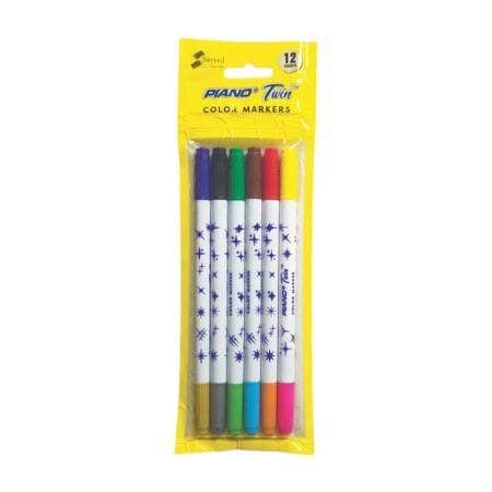PIANO Twin Color Marker Set vibrant colors are ideal for coloring, lettering and many other creative techniques.