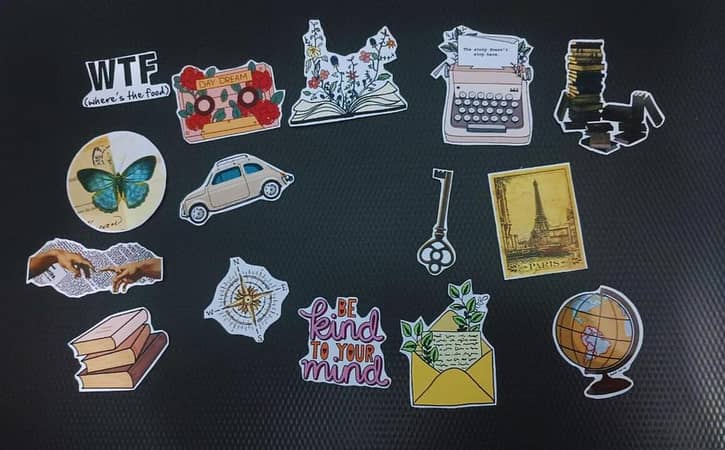 Pack of 15 - Stickers for girls - Album Diary Journal Phone Decorative Crafts Scrapbook Stickers - DIY Boxed Sticker - Customize