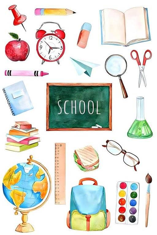 Pack of 21 - Back to School Stickers for KIds - Stickers for Teachers - School Supplies stickers  - Size 2 to 4 cm each