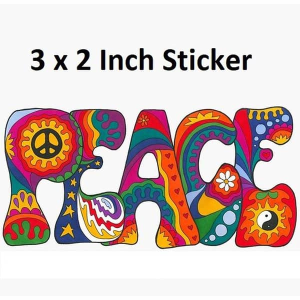 Peace Stickers for Laptop - Aesthetic Art Stickers for mobile back, Laptop, dairy and for decorating your stuff and making them look more attractive