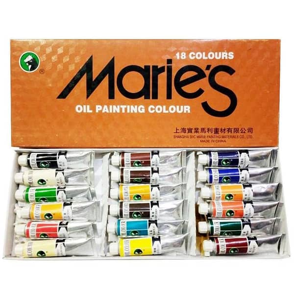 Maries Oil Colour 18 Colors Set x 12ml