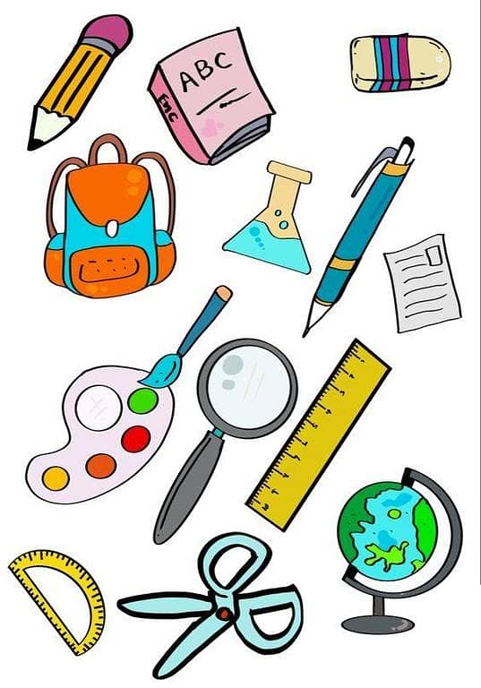 Back to School Stickers for KIds - Stickers for Teachers - School Supplies stickers - Pack of 13 - Size 2 to 3 cm each