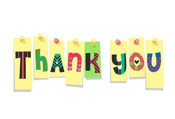 Thank You Stickers - Grateful Greetings: 20 Thank You Stickers - Size 4cm