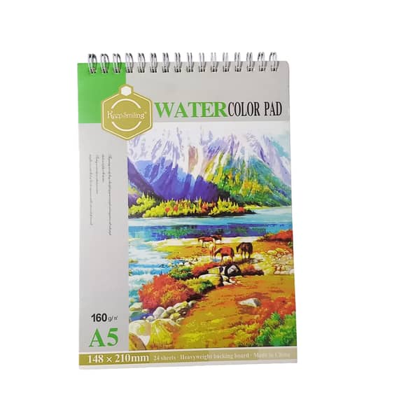 Keep Smiling 24 Sheets Watercolor Pad A5 / A4 / A3 Cellulose Grain Fin Textured Sur_face For Artist 160g/m2