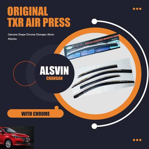 Original Changan Alsvin TXR Air Press Sun Visor With Chrome- Model 2021-2022