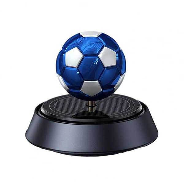 Solar Retorating Football Design Car Air Freshener -Blue-