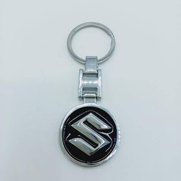 Suzuki Logo Black 3D Metal Keychain