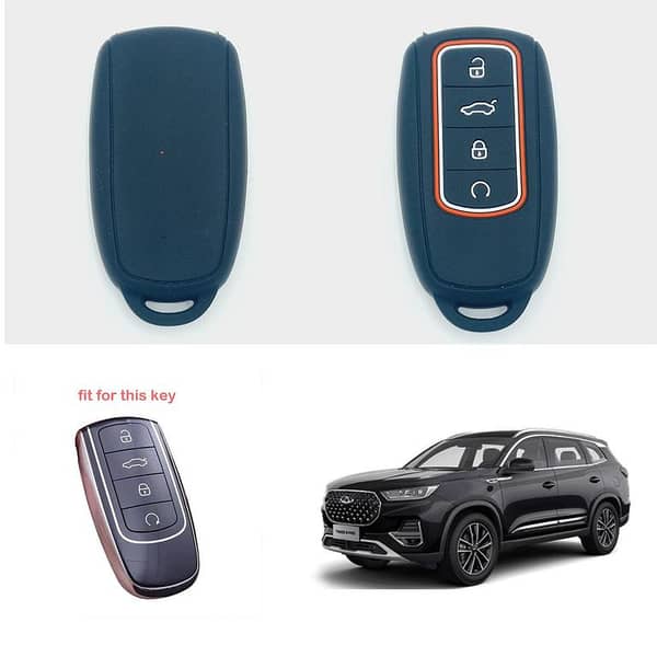 Silicone Key Case 3 Buttons Remote Cover for Chery Tiggo 8 Pro