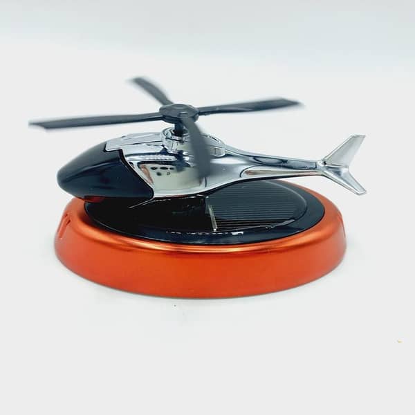 Bushineco Solar Car Fragrance rotarting Fighter Jet - Black, Blue And Red-