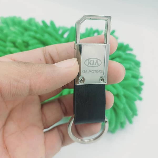 KIA logo Leather KeyChain