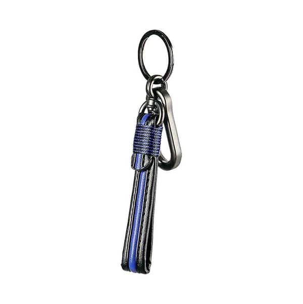 TPU Keychain Plus Leather Special - Blue