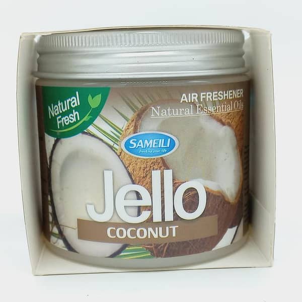 Jello Air Freshener - Coconut Scent - Odor Eliminator -Scent Freshener - Room, Closets, Bathrooms, Car - 220g