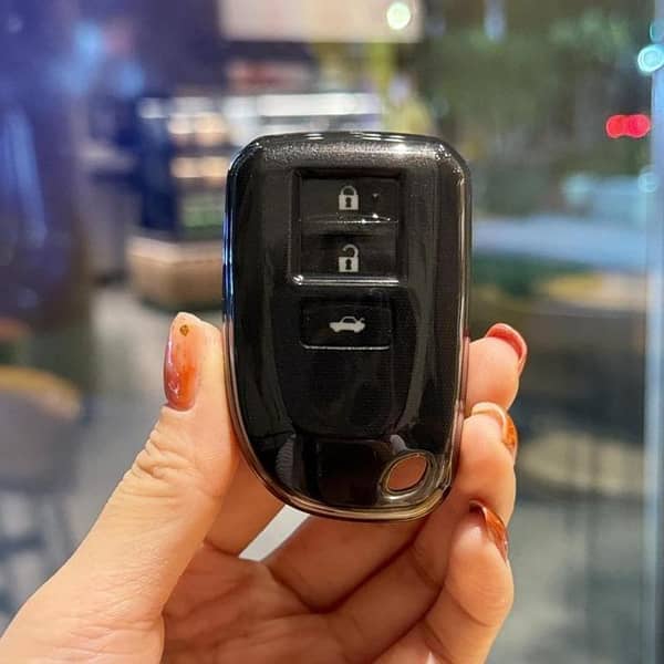 Toyota Yaris smart key Transpaerant Smoke Key Cover -TPU Quality-