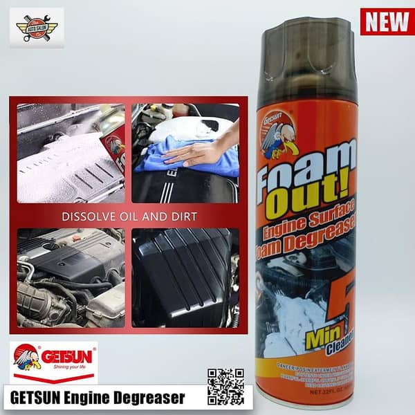 Getsun Car Maintenance Foam out Engine Surface Cleaner