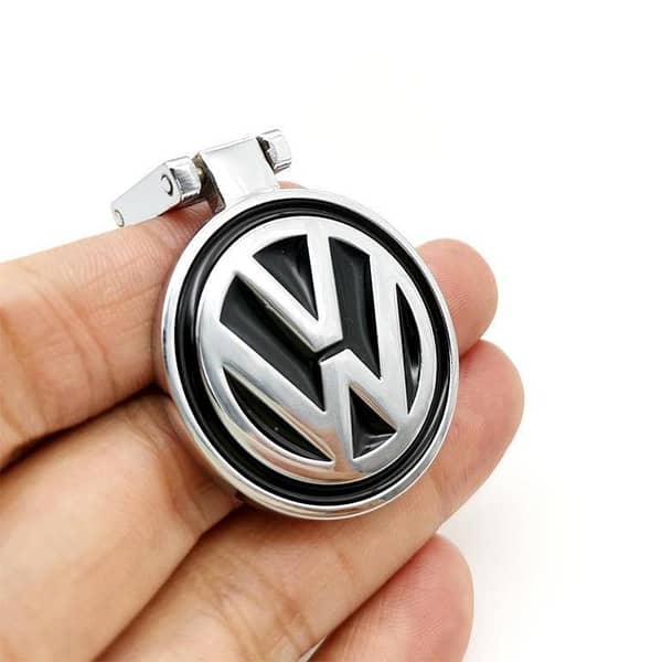3D Metal Keychain With Volkswagen Logo - Black -