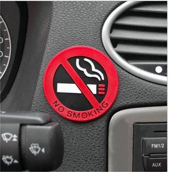 Car NO SMOKING Sign Tips Warning Logo Stickers