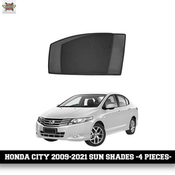 Honda City Sun Shades (2009-2021) - Set of 4 Pieces Without Logo