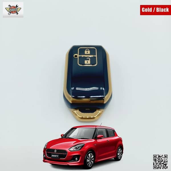 New Suzuki Swift 2022 TPU Remote Cover Black / Gold