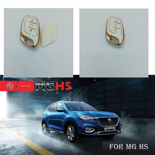MG HS TPU Key Cover White-Gold