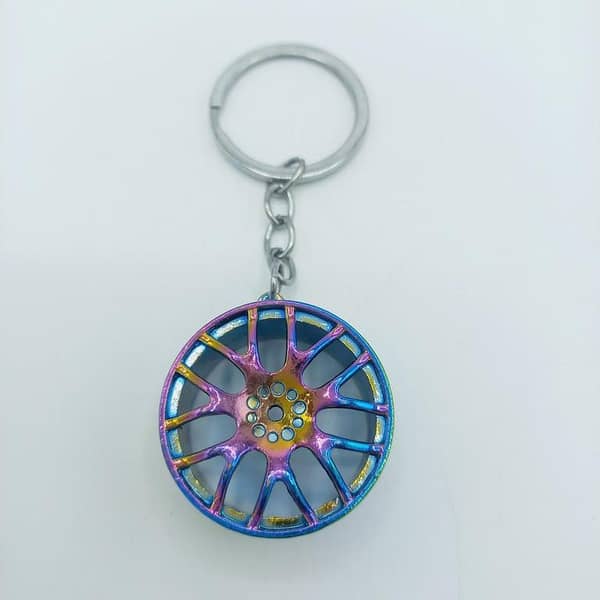 Tire Rim Metal Key Chain