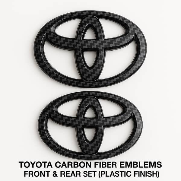 Corolla Front Grill and Trunk Carbon Fiber Emblem
