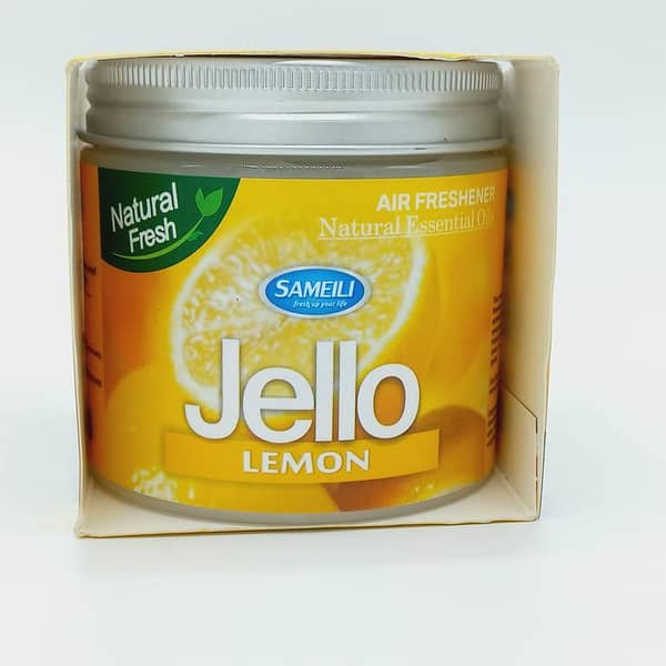 Jello Air Freshener -Lemon- Scent Odor Eliminator Gel Scent Freshener Room Closets Bathrooms Car 220g