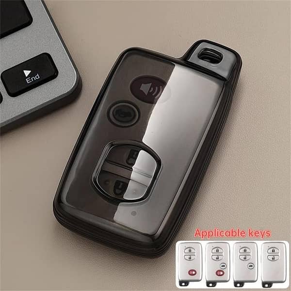 Toyota Prado, Aqua Transpaerant Smoke Key Cover -TPU Quality-