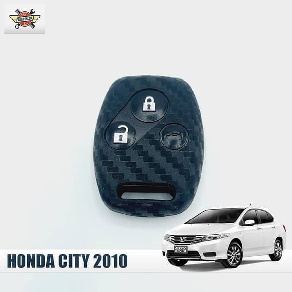 Soft Carbon Key Cover for Honda City (2009-2021) and Honda Civic Reborn