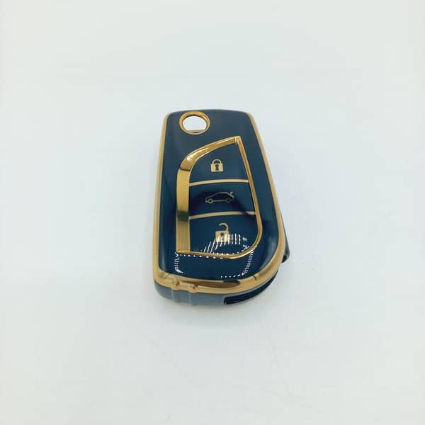 Toyota Corolla Grandy 2015-Onwards TPU key Cover Black-Gold